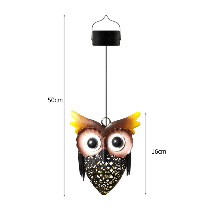 Solar Powered Rustic Decorative Outdoor LED Owl Lamp