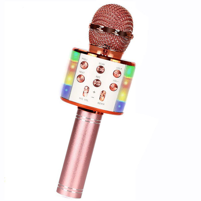 Bluetooth Karaoke Handheld LED Microphone